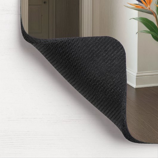 階段でパラダイスのフローラを並べる鳥 マウスパッド (コーナー)