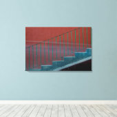 階段と手すりの静止状態 キャンバスプリント (インサイチュ (ウッドフロア))