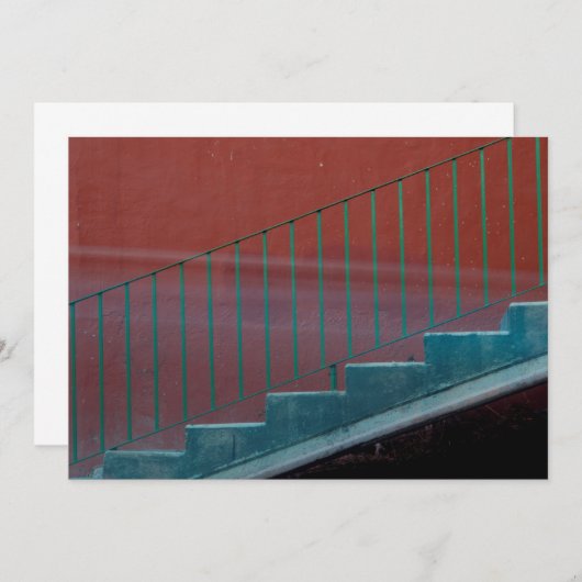 階段と手すりの静止 サンキューカード (正面/裏面)