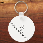 階段のキーチェーンを上るスティックマン キーホルダー (正面)