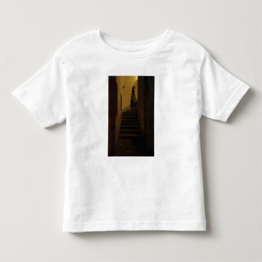 階段の上の女性 トドラーTシャツ (正面)