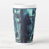 階段の上を覗き込む カフェラテマグ (正面)