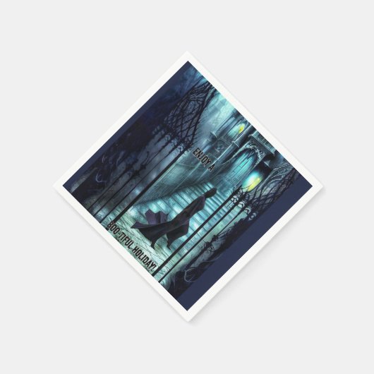 階段の上を覗き込む スタンダードカクテルナプキン (角)