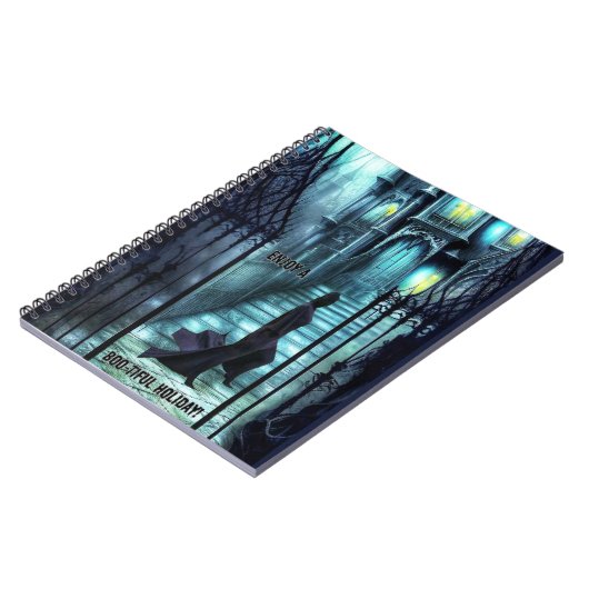 階段の上を覗き込む ノートブック (左側)