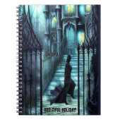 階段の上を覗き込む ノートブック (正面)