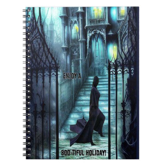 階段の上を覗き込む ノートブック (正面)