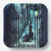 階段の上を覗き込む ペーパープレート (正面)