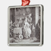 階段の下のぜいたくな生活 メタルオーナメント (左)