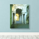 階段を見るインテリア キャンバスプリント (インサイチュ (ウッドフロア))