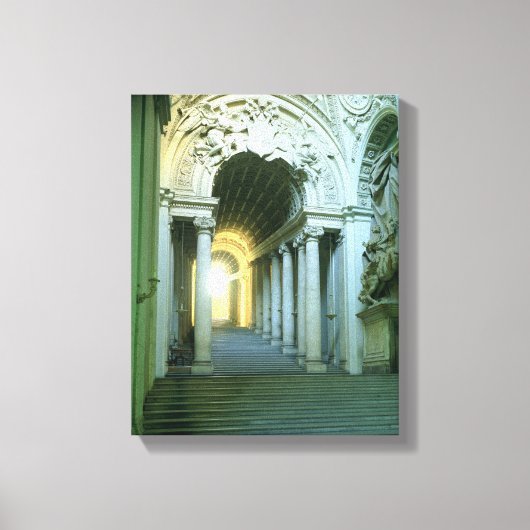 階段を見るインテリア キャンバスプリント (正面)