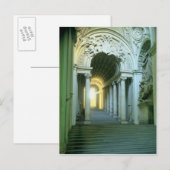 階段を見下ろす室内 ポストカード (正面/裏面)