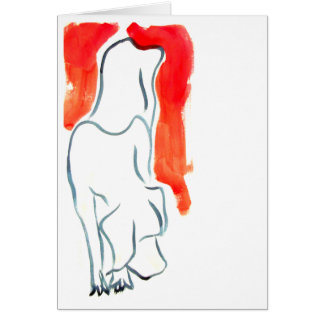 階段を降ろしている子犬