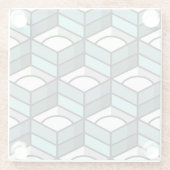 階段ステッカッコいいピング3次元パターン ガラスコースター (裏面)