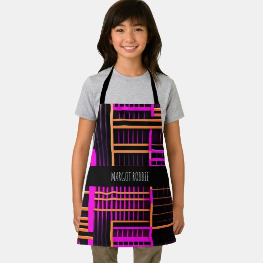 階段ブラックピンクアモアイソメパターン エプロン (インサイチュ)