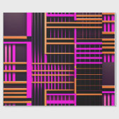 階段ブラックピンクアモアイソメパターン ラッピングペーパー (フラット)