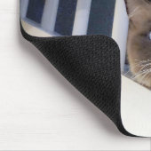 階段上のラグドール猫 マウスパッド (コーナー)