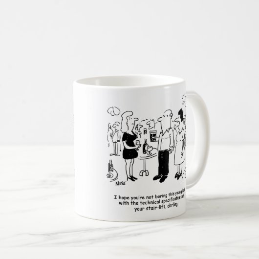 階段仕様の漫画。 コーヒーマグカップ (正面右)