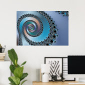 階段吹き抜け – フラクタル ポスター (ホームオフィス)