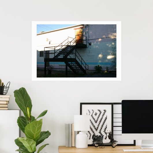 階段吹抜きのサンビーム ポスター (ホームオフィス)