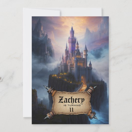 *~*階段城中世ファンタジーAP88誕生日 招待状 (正面)