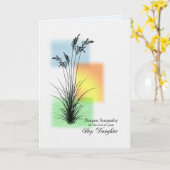 階段娘の喪失の悔やみや弔慰 カード (黄色い花)