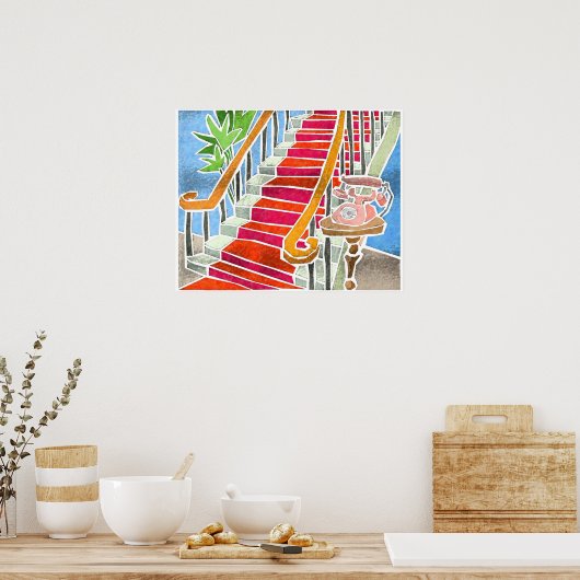 階段 ポスター (キッチン)