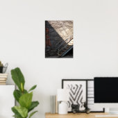 階段、レンガ、ライト ポスター (ホームオフィス)