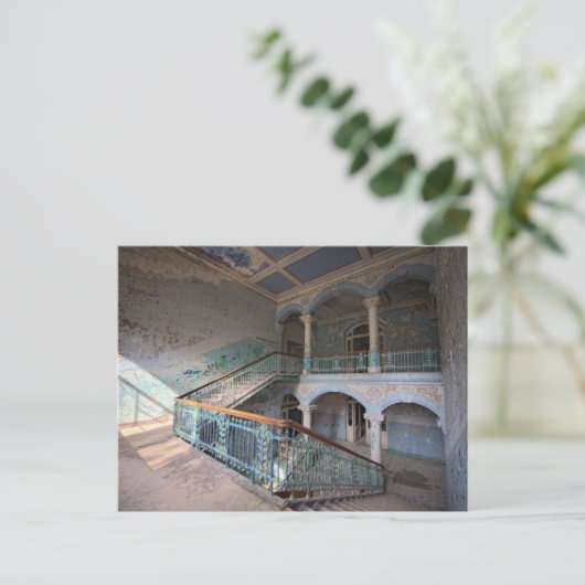 階段、Beelitzの男性サナトリウム、ドイツヴィンテージ ポストカード (スタンド正面)