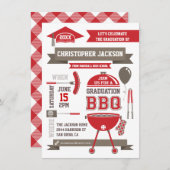 階調モダンBBQ招待状 招待状 (正面/裏面)
