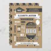 階調素朴BBQ招待状 招待状 (正面/裏面)