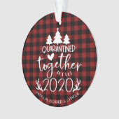 隔離された可愛いクリスマスコロナパンデミック オーナメント (正面)