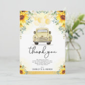 隔離ベビーシャワーによる新鮮なひまわりのドライブ サンキューカード (スタンド正面)