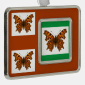 隔離型コンマ蝶ポストカードポスタークリスマス シルバープレートフレームオーナメント (右)