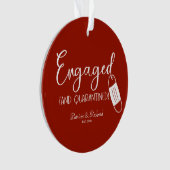 隔離婚約したされた可愛い婚約Covid オーナメント (正面)