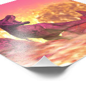 隕石によって死んだティラノサウルスレックス フォトプリント            (角)