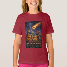 隕石の到来に気づいた恐竜たち Tシャツ