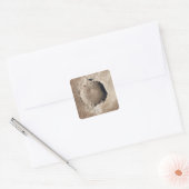 隕石の衝突クレーター スクエアシール (封筒)