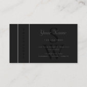 際立ったダークイエロースネークパターンとイニシャル 名刺 (裏面)