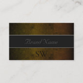 際立ったダークイエロースネークパターンとイニシャル 名刺 (正面)