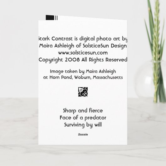 際立った対照 カード (裏面)