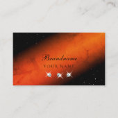 際立った黒いオレンジ色のきらめく宝石モダン 名刺 (正面)