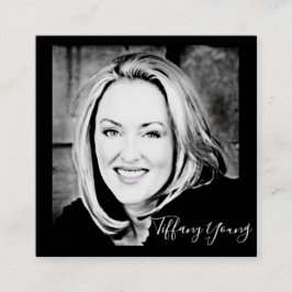 際立って下さい!  あなたの写真の名刺をカスタマイズ スクエア名刺