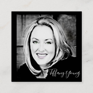 際立って下さい!  あなたの写真の名刺をカスタマイズ スクエア名刺