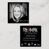 際立って下さい!  あなたの写真の名刺をカスタマイズ スクエア名刺 (正面/裏面)