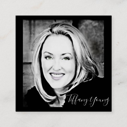 際立って下さい!  あなたの写真の名刺をカスタマイズ スクエア名刺 (正面)