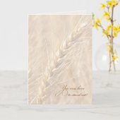 際立って生まれました/ムギの誕生日 カード (黄色い花)