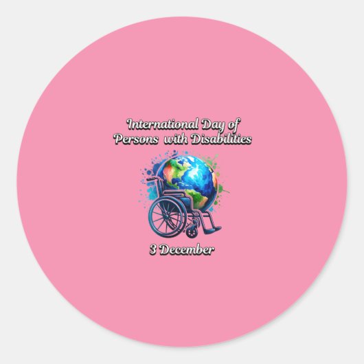 障国際的害者の日 ラウンドシール (正面)