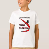 障壁はランナーのティーを放しません Tシャツ (正面)