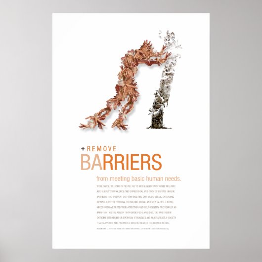 障壁を取り除く：持続可能性の原則ポスター ポスター (正面)