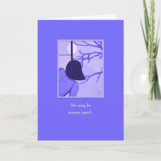 障子スクリーン・オーシャンズアパートカードの女性 カード (正面)